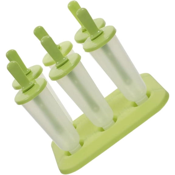 6PCS Personal Ice Cream Maker Mini, Ice Pop Molds Set, Plastic Mini Ice Cream Maker Molds with Easy Release, Suitable for and Adults, DIY Chilled Pops