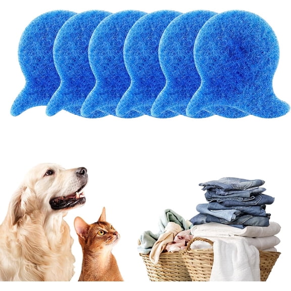 6PCS Pet Hair Remover for Laundry Reusable Hair Remover Dryer Sheets Pet Hair Remover Lint Catcher for Washing Machine