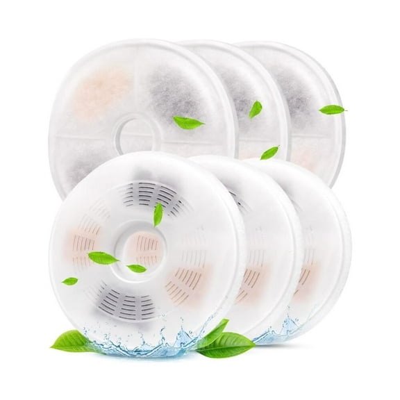 6PCS Pet Water Fountain Replacement Filters for Catit Cat Dog Drinking Flower