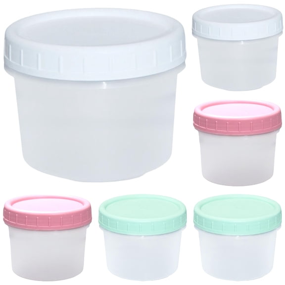6PCS Plastic Containers with Lids, Food Storage Containers, Reusable Dishwasher Freezer, Food Storage Containers, Microwave & Dishwasher Safe Takeout Container(200ml)
