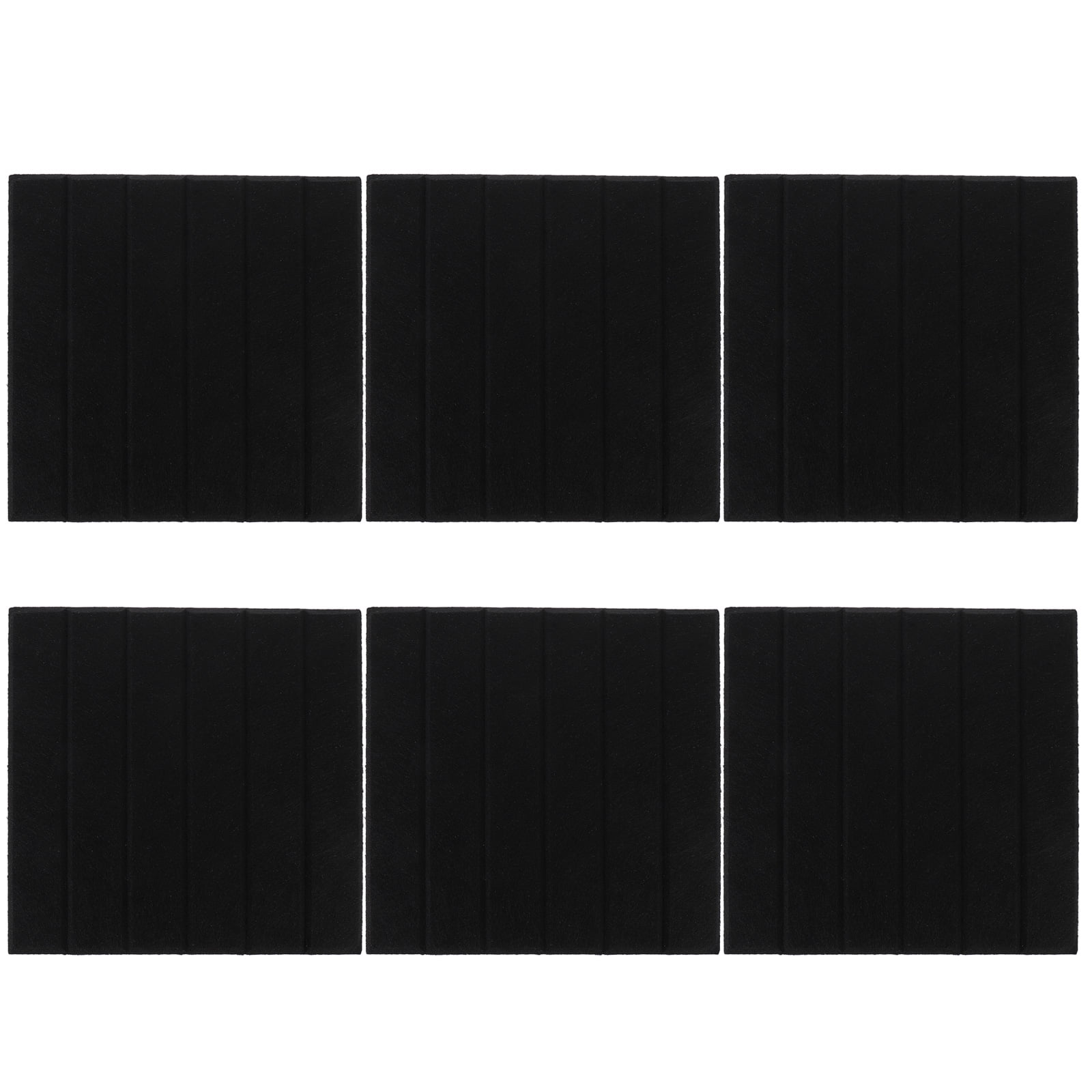 6PCS Polyester Fiber Felt Boards Soundabsorbing Boards Vertical Stripe