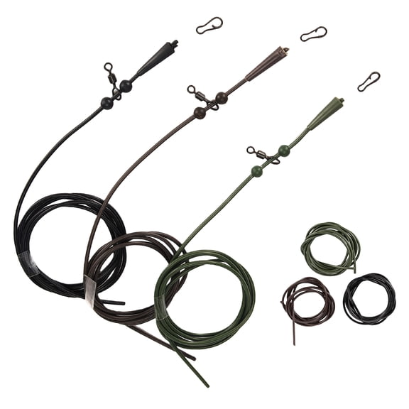 6PCS Pre Rigged Helicopter Hair Rigs Leader Tube Tied Carp Fishing Rigs Outdoor Fishing Equipment