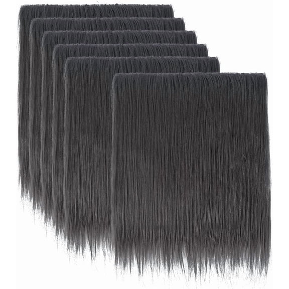6PCS Precut Fur Square Patches 10"10" Shaggy Gray Fox Fur Fabric Cuts Artificial Craft Plush Rug Precut Cloth for Costumes Crafts Pillows Cushion Pad Chair Cover Christmas Gray