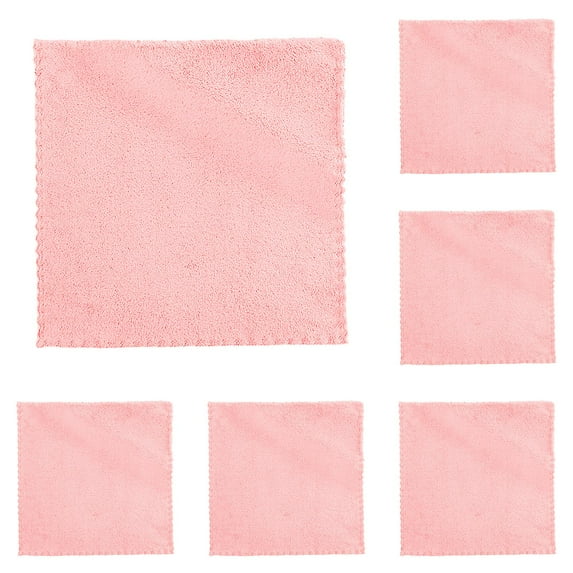 6PCS Microfiber Washcloths-Ultra Soft Absorbent Quick Drying Coral Velvet Wash Cloths,Multipurpose Facial Hand Fingertip Towels for Bath Spa Gym,Soft Towel Handkerchief for Daily Use