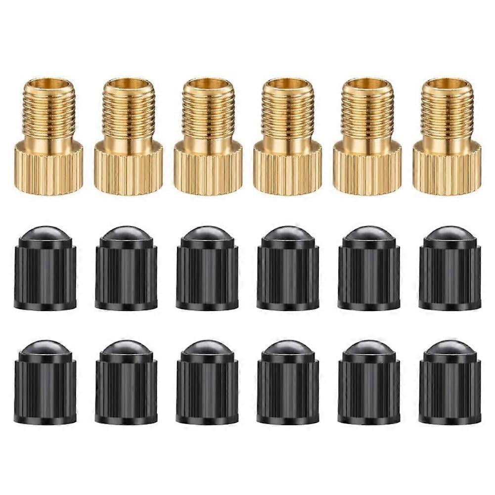 6PCS Presta Valve Adaptors, Convert Presta to Schrader Adapter for Bike