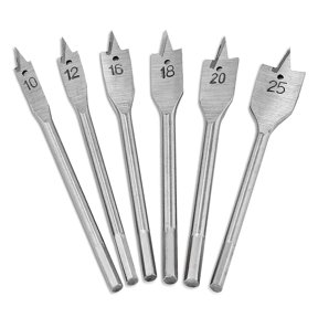 6PCS Professional Boring Bits With Specially Designed Double Blade Tip And High Hardness Carbon Steel Construction