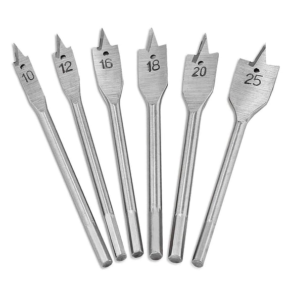 6PCS Professional Boring Bits With Specially Designed Double Blade Tip And High Hardness Carbon Steel Construction