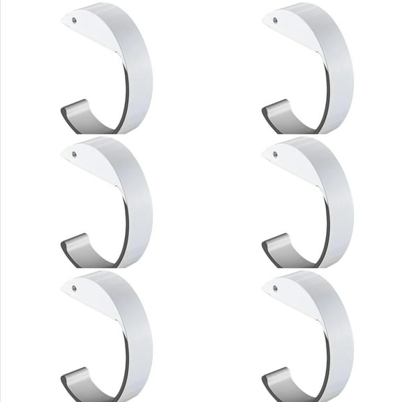 6PCS Purse Hook for Table C Shape Handbag Hanger Holder, Desk Hook for Hanging Bag, Heavy Duty Bag Hanger Ideal Purse Holder for Dining Tables, Desks, and More (White)