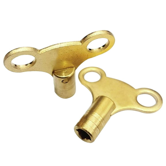6PCS Radiator Bleed Key- Radiator Valve Clock Key for Bleeding and Air Vent- Made of Solid Brass 6mm inside