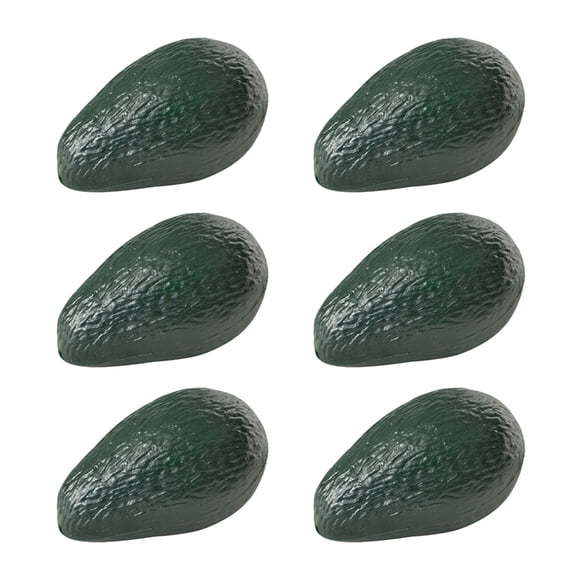 6PCS Realistic Artificial Avocado Artificial Fruit Model Plastic Texture Perfect for Restaurant Displays and Photography