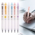 thumbnail image 1 of 6PCS Retractable Erasable Gel Pens Black ink, 0.5mm Point Erasable Pens, Smooth Writing Comfort Grip, for Class Homework, Class Notes, Student Drafting & Daily Writing Tasks, 10Ml, 1 of 9