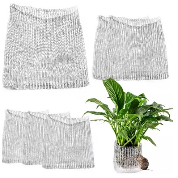 6PCS Root Guard Baskets, Gopher Baskets Root Guard Gopher Basket Vole Mesh Wire Baskets for Planting, Stainless Steel Plant Wire Speed Baskets Animal Cages (5 Gallon)