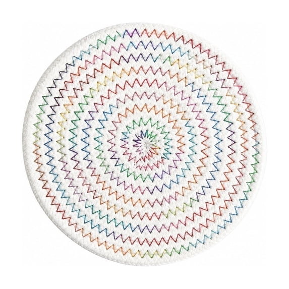 6PCS Round Cotton Woven Coasters, 4" Braided Heat Resistant Drink Mats, Absorbent Table Protection Pads for Coffee, Tea & Home Decor