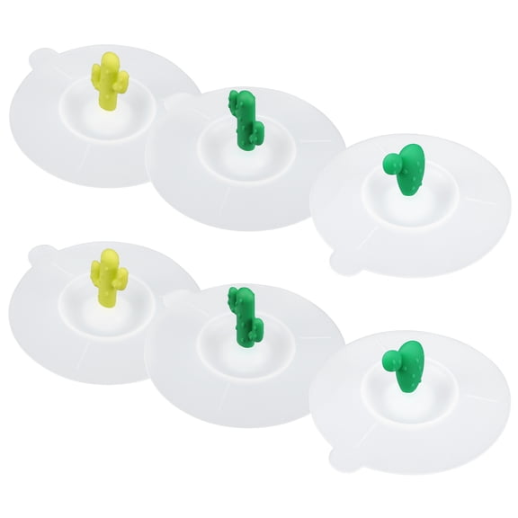 6 PCS Cartoon Mug Lid Silicone for Large Coffee Cover Proofing