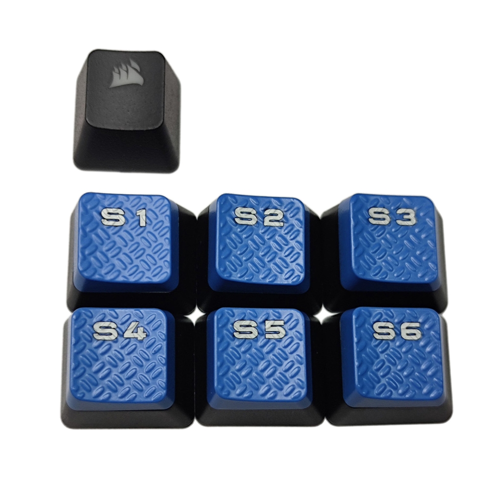 Caps Lock Rgp 6PCS S1S2S3S4S5S6 Keycap ABS Backlit Caps for K95 RGB Gaming Keyboards ...