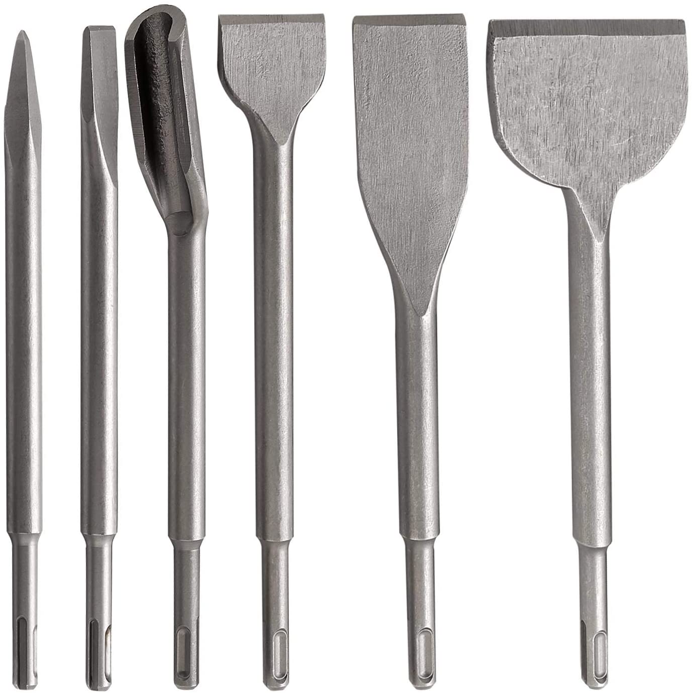 6PCS SDS Plus Chisel Set for Removing Concrete and Tiles from Floors