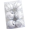 6PCS/SET Christmas Ball Shell Pendant and Broken Diamond Decoration