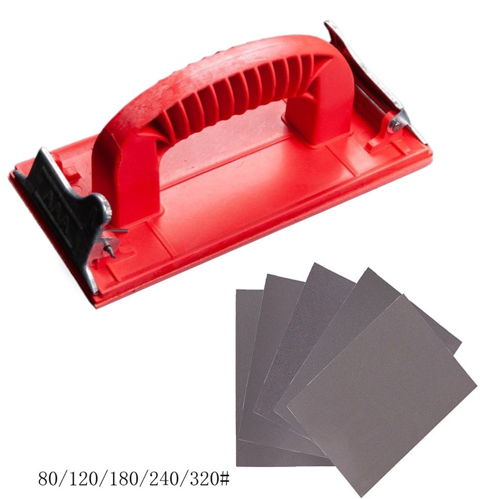 6PCS Sandpaper Holder Grinding Polish Tool Woodworking Abrasive Wall