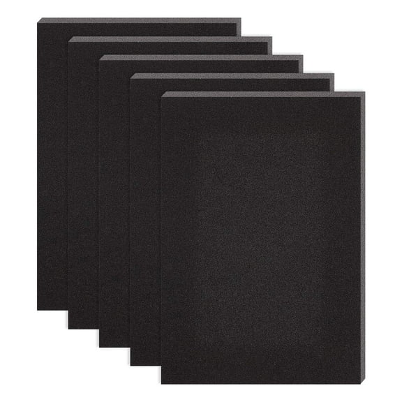 6PCS Self Adhesive Backed Foam Sheet 12x8 Inch Black Nonslip EVA Foam Pad Mat with Adhesive Back for DIY