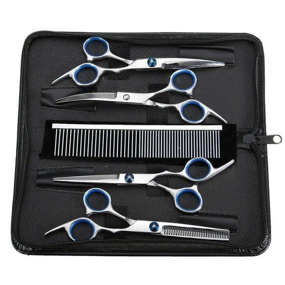 6.6"Professional Pet Dog Grooming Scissors Set Straight&Curved&Thinning Shears Kit