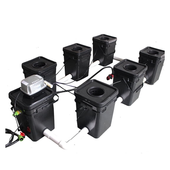 6PCS/Set Gallon Clone Square Bucket Hydroponics System Greenhouse Cultivation Planting Soilless Cultivation PP Material