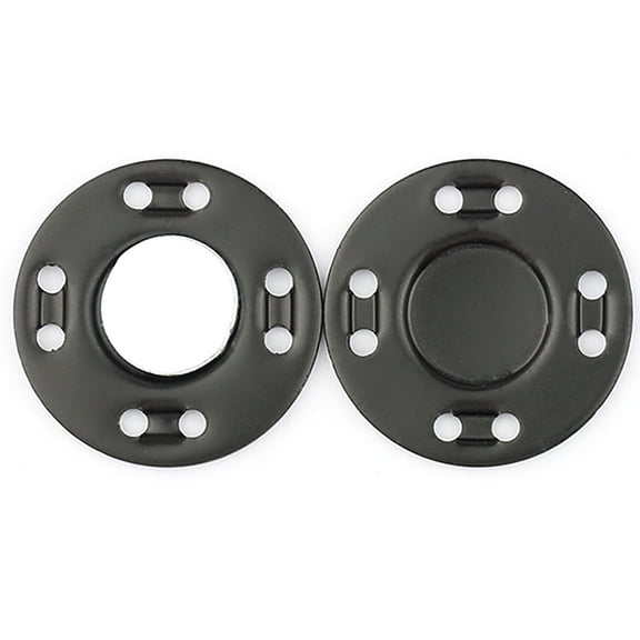 6PCS/Set Magnet Buttons Sewing Supplies Magnetic Metal Buckle 3 Pairs Invisible Snap Buttons Fastener for Clothing Coat Handmade DIY Accessory (13mm, Black)