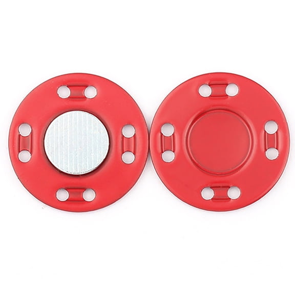 6PCS/Set Magnet Buttons Sewing Supplies Magnetic Metal Buckle 3 Pairs Invisible Snap Buttons Fastener for Clothing Coat Handmade DIY Accessory (13mm, Red)