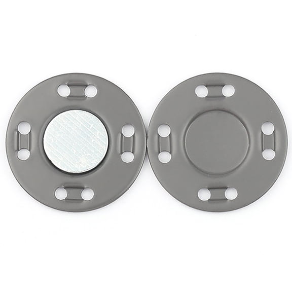 6PCS/Set Magnet Buttons Sewing Supplies Magnetic Metal Buckle 3 Pairs Invisible Snap Buttons Fastener for Clothing Coat Handmade DIY Accessory (20mm, Grey)