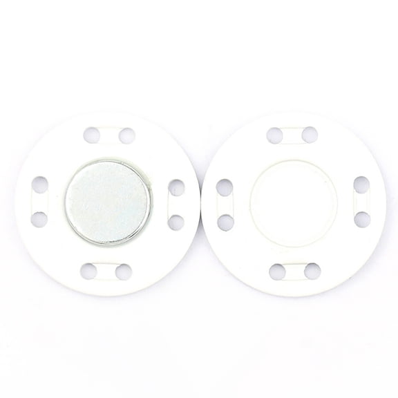 6PCS/Set Magnet Buttons Sewing Supplies Magnetic Metal Buckle 3 Pairs Invisible Snap Buttons Fastener for Clothing Coat Handmade DIY Accessory (20mm, White)