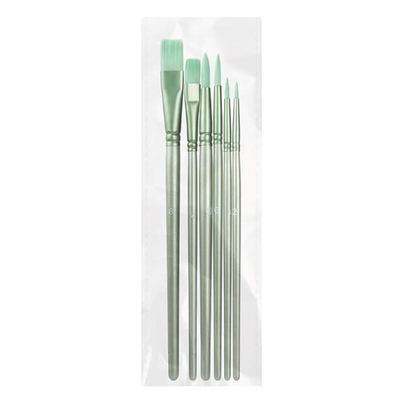 6PCS Set Nylon Hair Brush Paint by Numbers Round Tip Wood for Watercolors Digital Painting Artist Brushes