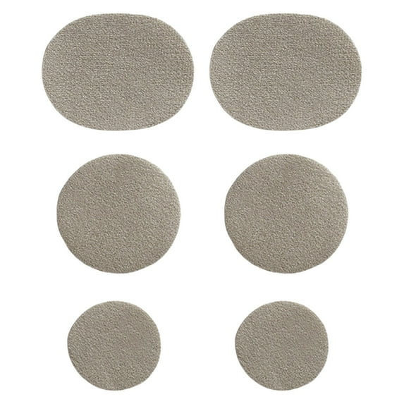 6PCS Shoe Patches for Holes, Shoe Heel Repair Patches,Round Form Shoe Repair Sticker Patches Shoe Prevention Toe Self-Adhesive Shoe Repair Kits Tape Pads for Sneakers Mesh Shoes(Light Gray)