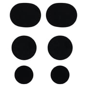 6PCS Shoe Patches for Holes, Shoe Heel Repair Patches,Round Form Shoe Repair Sticker Patches Shoe Prevention Toe Self-Adhesive Shoe Repair Kits Tape Pads for Sneakers Mesh ShoesBlack
