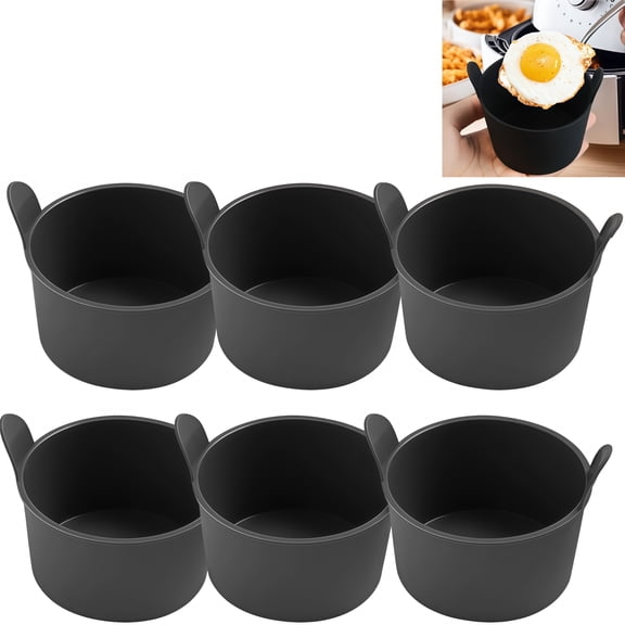 6PCS Silicone Baking Cup For Steaming Eggs Perfect For Kitchen Baking Needs