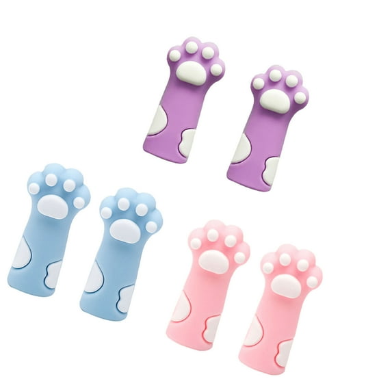 6PCS Silicone Pencil Caps Pencil Tip Protector Cats Claw Pencil Caps Pencils Extender Holders for Student