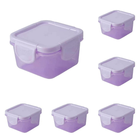 6PCS Small Food Storage Containers with Lids, Reusable Meal Prep Container, Mini Freezer & Dishwasher Storage Containers, Leakproof Baby Food Storage, Snack Container