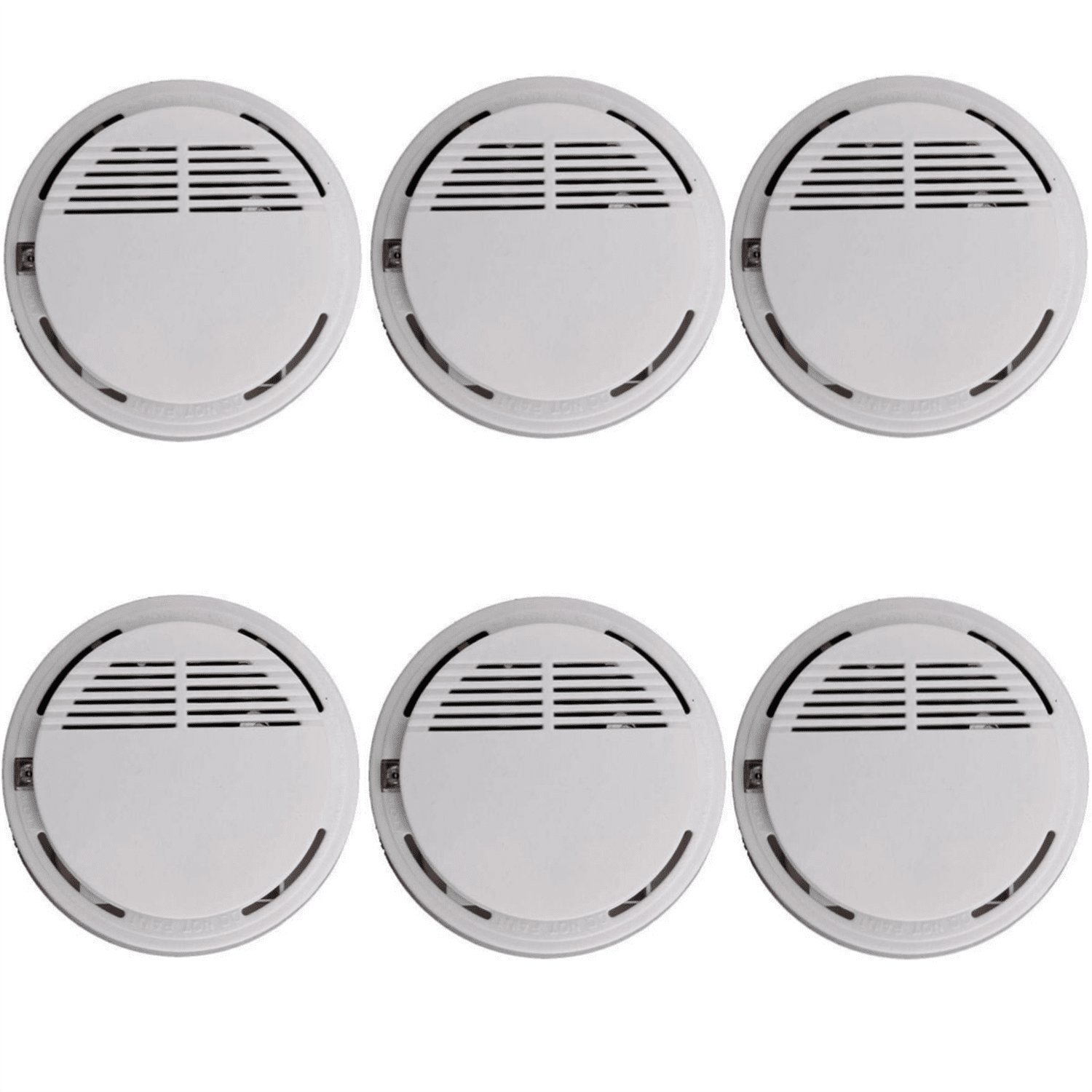 6PCS Smoke Alarm Detector Home Safety Sensor Alert