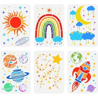 Planets Galaxy Drawing Painting Stencils Templates Plastic