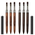 thumbnail image 1 of 6PCS Square Flat Head Gel Nail Brush, Professional Wood Handle UV Gel Nail Art Brush with Cap, for Acrylic Poly Gel & Wearable Tips, Salon & Home Manicure Tool, 1 of 5