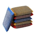 6PCS Stainless Steel Sponge Wiping Sponge Descaling Wire Cloth Kitchen