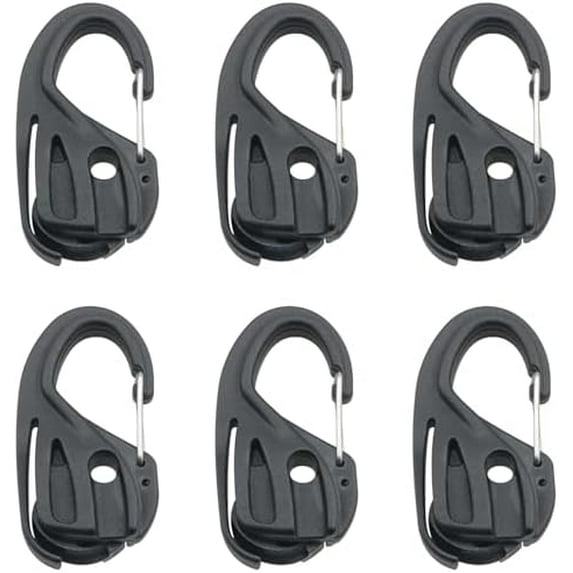 6PCS Stretch Rope Tightener Hooks Nylon Rope Tensioner No-Knot ...