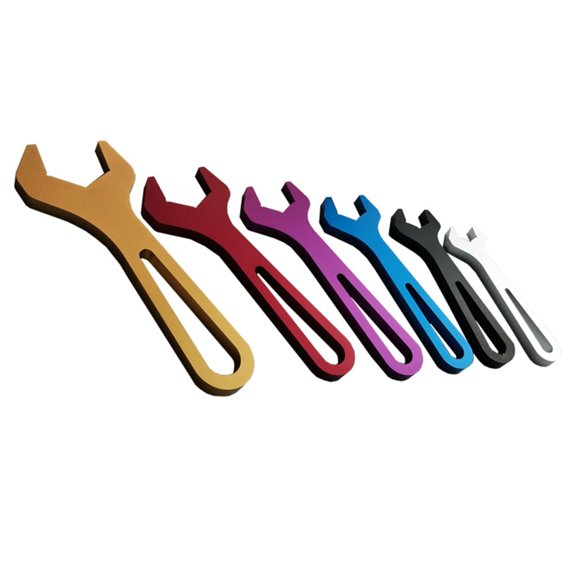 6PCS Strong Aluminum Spanner AN Tube Fitting Wrenches Suitable For Truck Repair And Rapid Auto Maintenance Applications