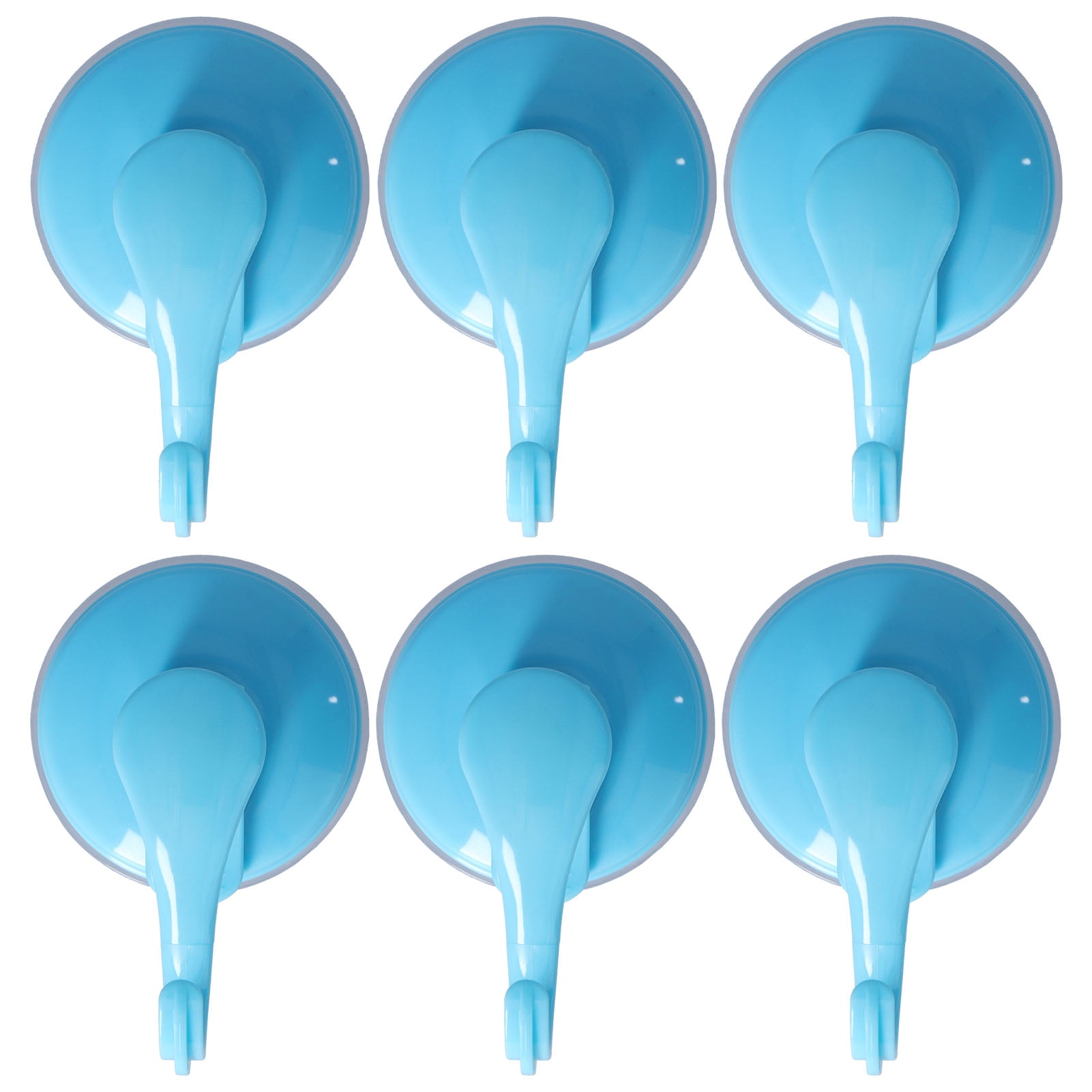 6PCS Strong Vacuum Wall Hook Towel Hook Plastic Self Adhesive Suction ...