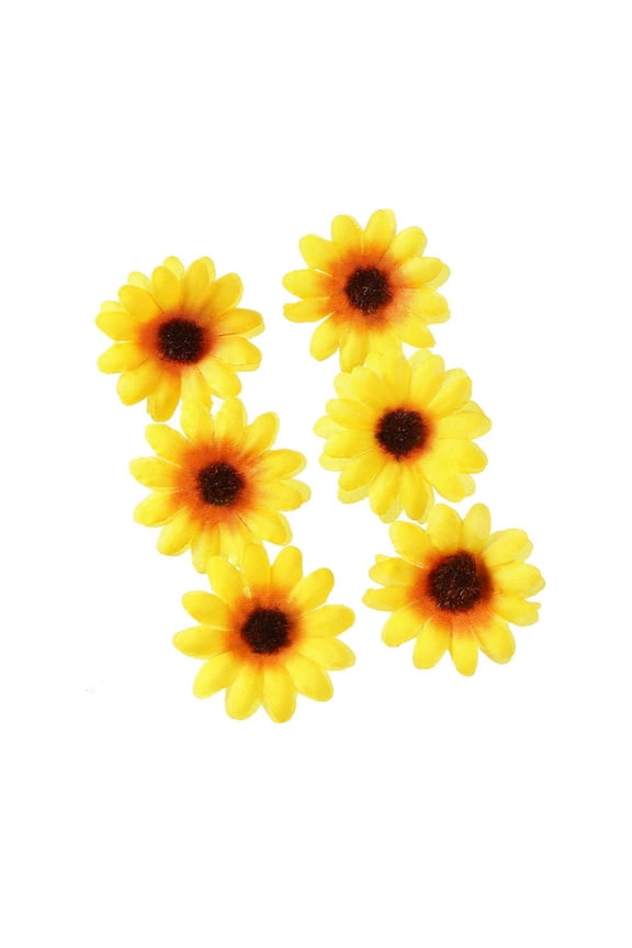 6PCS Sun Flower Hair Barrettes for Casual Formal Festival Hair Clip Women Girl Hair Styling Tool Nonslip Flower Side Pin