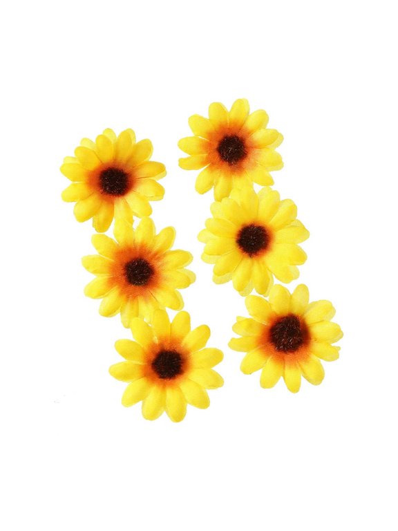6PCS Sun Flower Hair Barrettes for Casual Formal Festival Hair Clip Women Girl Hair Styling Tool Nonslip Flower Side Pin