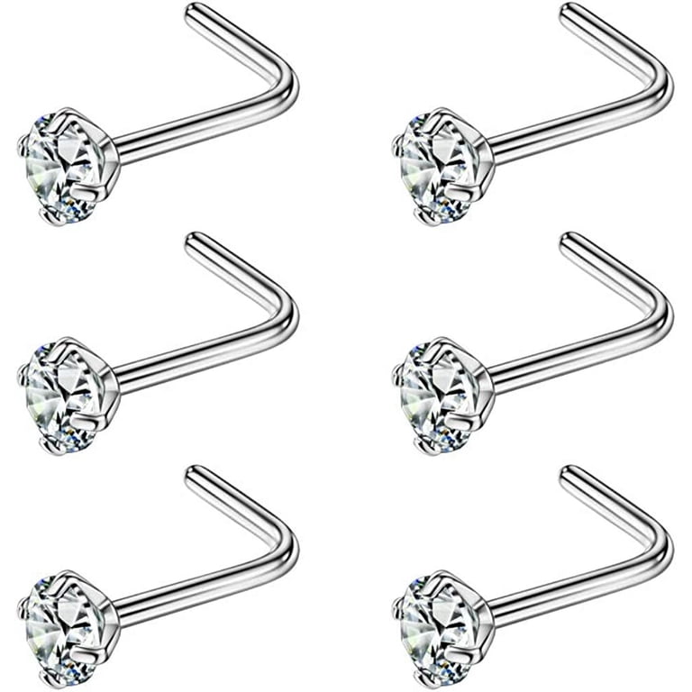 20G Nose Stud Bone Surgcal Steel Nose Jewelry 20 Gauge Gage Nose Stud 20G Nose Stud Bone Surgcal Steel Nose Jewelry 20 Gauge Gage Nose Stud