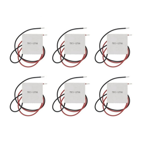 6PCS TEC1-12706 Thermoelectric Cooler Peltier Elemente DIY Semiconductor Refrigeration for Cooling Power Generation