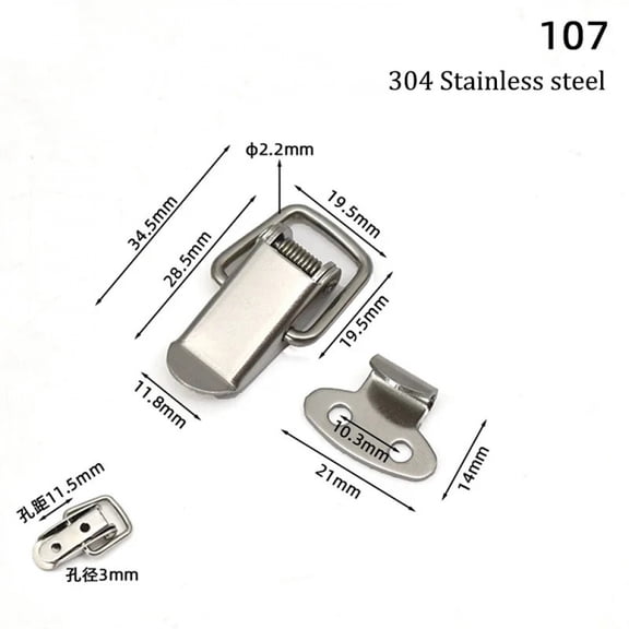 6PCS Toggle Latches Spring Loaded Clamp Clip Case Box Latch Catch Toggle Tension Lock Lever Clasp Closures Crate Lock Snap Lock