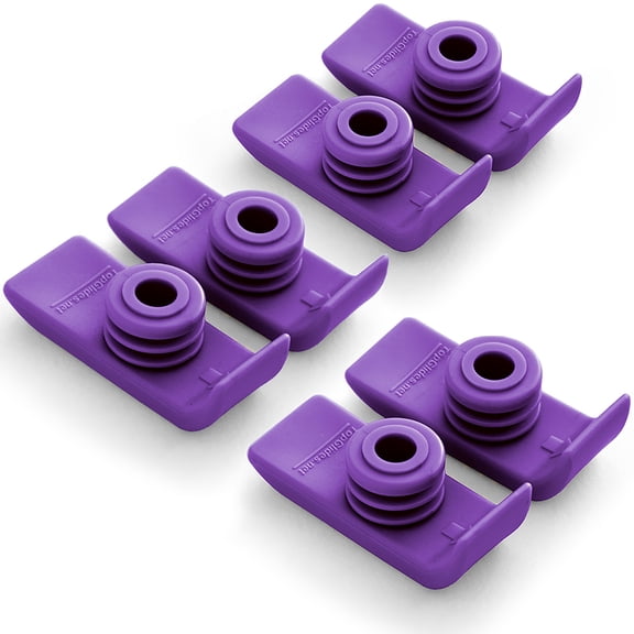 6PCS Top Glides TuffSki Walker Glide Skis - 3 Pairs (Purple)