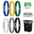 thumbnail image 1 of 6PCS Trash Can Rubber Bands, Adjustable Garbage Trash Can Bands Fits 33 Gallon Trash Cans, Elastic Trash Can Trash Can Bag Holder, Trash Can Bungee Cord for Kitchen/office/Garage, 1 of 9