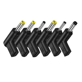 6PCS USB C PD to DC Power Connector 12/15/19.5V Cable for USB Router Type C to DC Jack Plug Charging Adapter Converter,Black